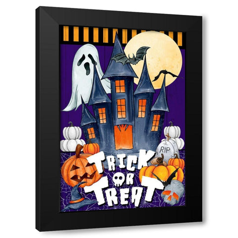 Haunted House Black Modern Wood Framed Art Print by Allen, Kimberly
