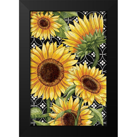 Sunflower Field Black Modern Wood Framed Art Print by Allen, Kimberly