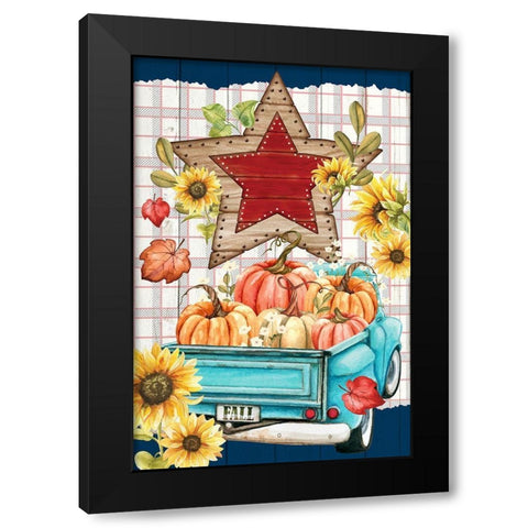 Americana Autumn Black Modern Wood Framed Art Print by Allen, Kimberly