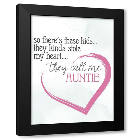 Auntie Black Modern Wood Framed Art Print by Allen, Kimberly