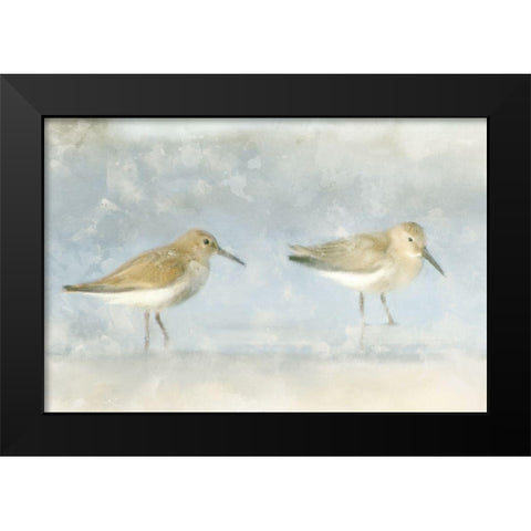 Sandpiper Beach Black Modern Wood Framed Art Print by Allen, Kimberly