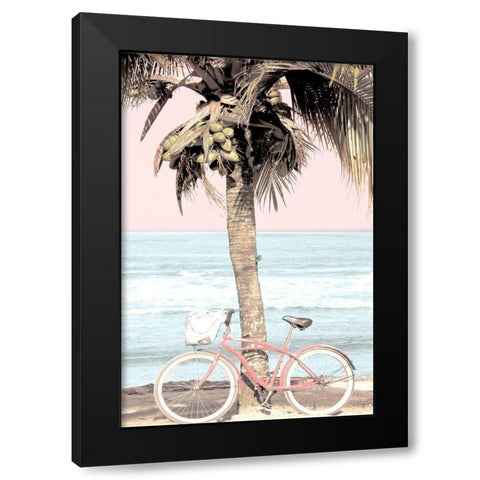 Peaceful Beach Ride Black Modern Wood Framed Art Print by Allen, Kimberly