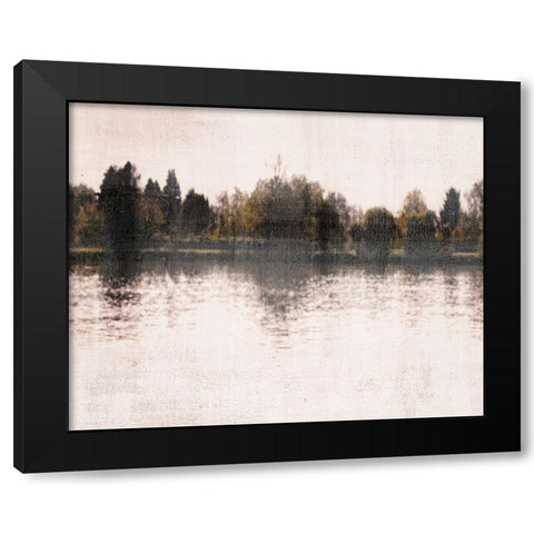 Serenity Lake Black Modern Wood Framed Art Print with Double Matting by Allen, Kimberly