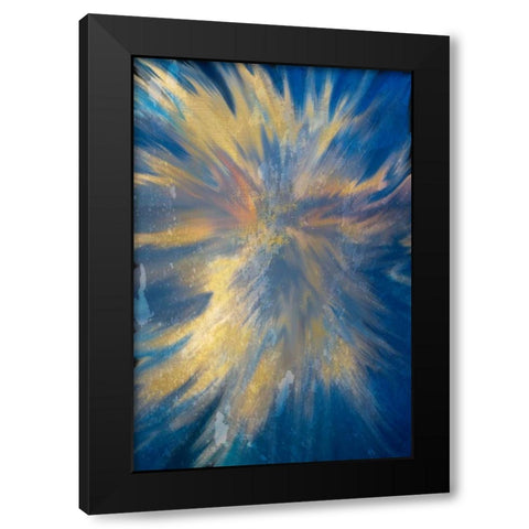 Golden Burst of Light Black Modern Wood Framed Art Print by Allen, Kimberly
