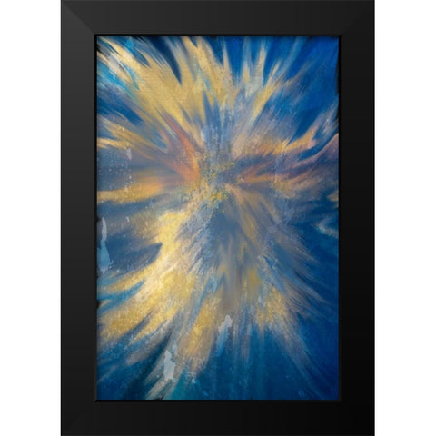 Golden Burst of Light Black Modern Wood Framed Art Print by Allen, Kimberly