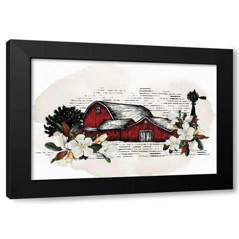 Magnolia Barn Black Modern Wood Framed Art Print with Double Matting by Allen, Kimberly