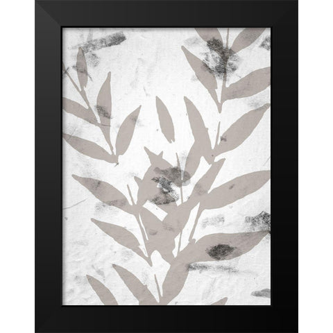 Mono Leaves 1 Black Modern Wood Framed Art Print by Allen, Kimberly