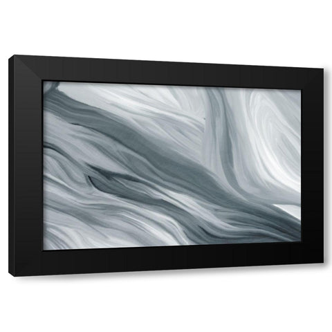Waves Black Modern Wood Framed Art Print with Double Matting by Allen, Kimberly