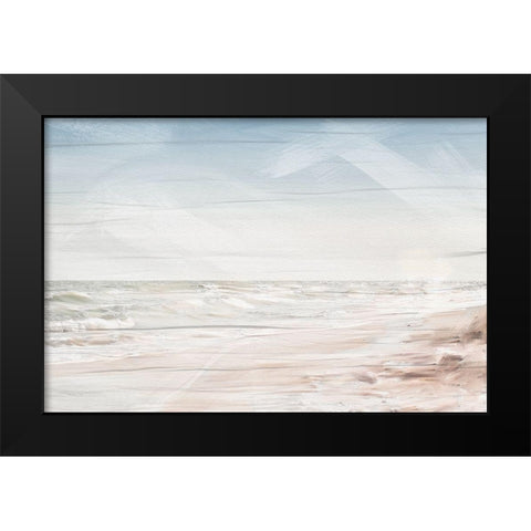 Beach Waves Black Modern Wood Framed Art Print by Allen, Kimberly