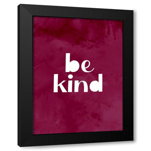 Be Kind Black Modern Wood Framed Art Print with Double Matting by Allen, Kimberly