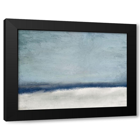 Dusky Blue Black Modern Wood Framed Art Print by Allen, Kimberly