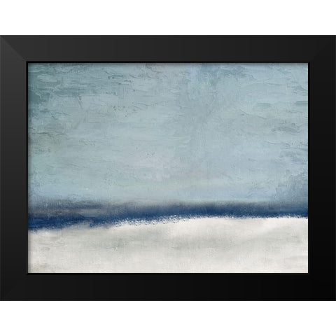 Dusky Blue Black Modern Wood Framed Art Print by Allen, Kimberly