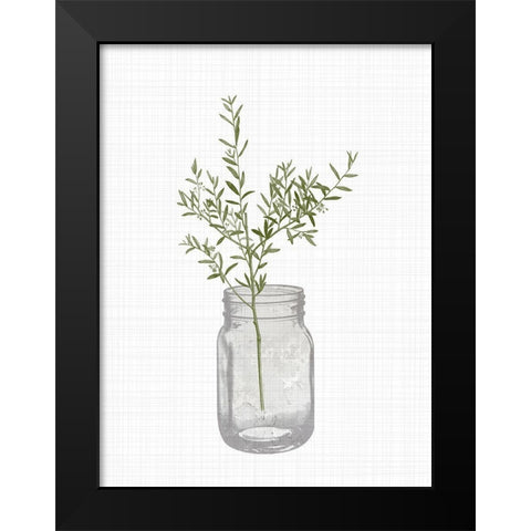 Jar Herbs 1 Black Modern Wood Framed Art Print by Allen, Kimberly