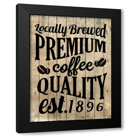 Premium Coffee 1 Black Modern Wood Framed Art Print with Double Matting by Allen, Kimberly