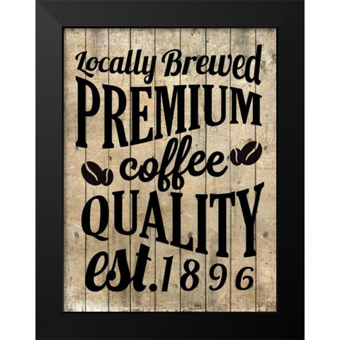 Premium Coffee 1 Black Modern Wood Framed Art Print by Allen, Kimberly