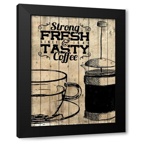 Premium Coffee 2 Black Modern Wood Framed Art Print by Allen, Kimberly