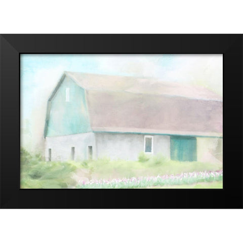 Springtime Barn Black Modern Wood Framed Art Print by Allen, Kimberly