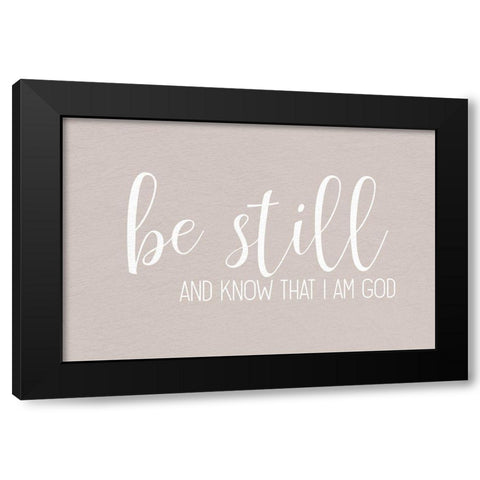 Be Still and Know Springs Black Modern Wood Framed Art Print with Double Matting by Allen, Kimberly