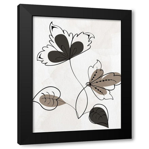 Folk 2 Black Modern Wood Framed Art Print with Double Matting by Allen, Kimberly