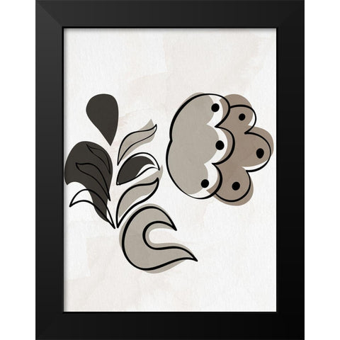 Folk 3 Black Modern Wood Framed Art Print by Allen, Kimberly