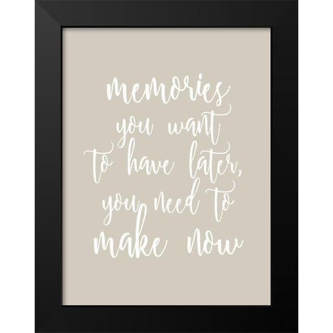 Memories Black Modern Wood Framed Art Print by Allen, Kimberly