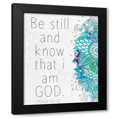 Be Still Black Modern Wood Framed Art Print by Allen, Kimberly