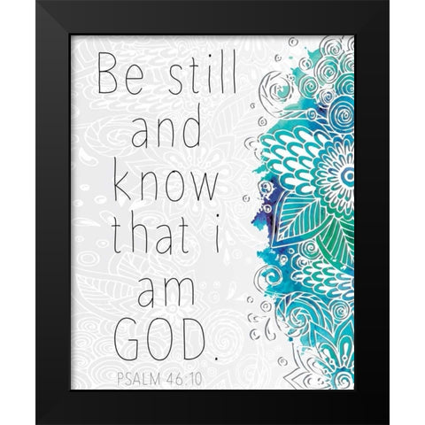 Be Still Black Modern Wood Framed Art Print by Allen, Kimberly