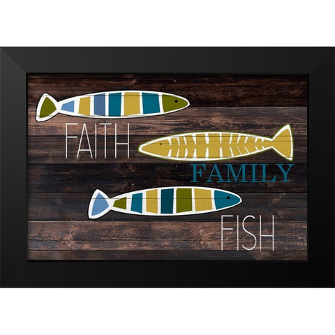 Faith Fish 1 Black Modern Wood Framed Art Print by Allen, Kimberly