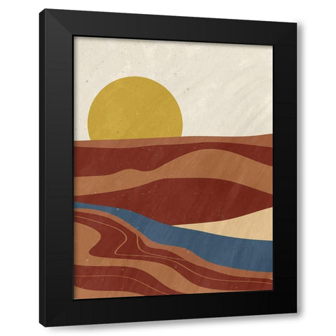 Desert Sun 1 Black Modern Wood Framed Art Print with Double Matting by Allen, Kimberly