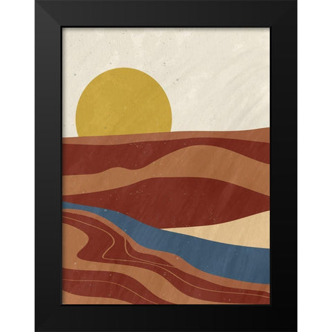 Desert Sun 1 Black Modern Wood Framed Art Print by Allen, Kimberly