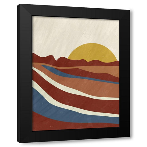 Desert Sun 2 Black Modern Wood Framed Art Print with Double Matting by Allen, Kimberly