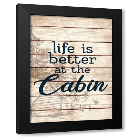At the Cabin Black Modern Wood Framed Art Print with Double Matting by Allen, Kimberly