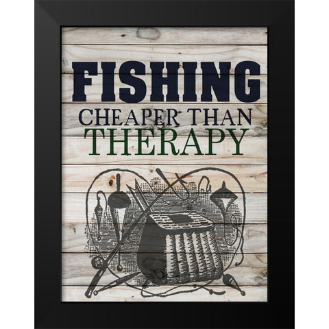 Fishing Black Modern Wood Framed Art Print by Allen, Kimberly