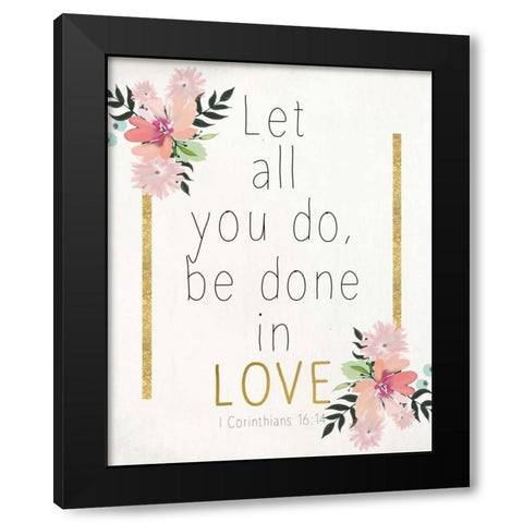 In Love Black Modern Wood Framed Art Print by Allen, Kimberly