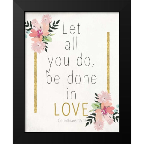 In Love Black Modern Wood Framed Art Print by Allen, Kimberly