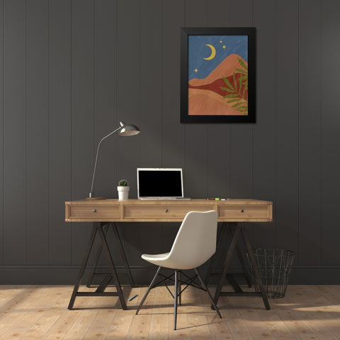 Desert Moon Black Modern Wood Framed Art Print by Allen, Kimberly