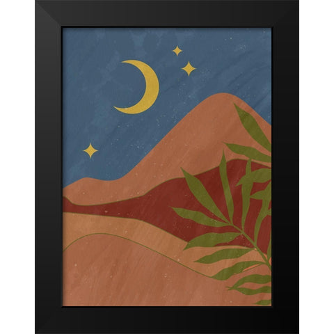 Desert Moon Black Modern Wood Framed Art Print by Allen, Kimberly