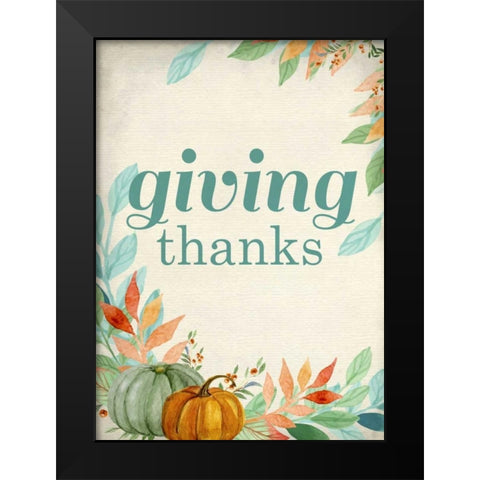 Giving Thanks Black Modern Wood Framed Art Print by Allen, Kimberly