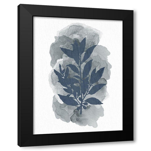 Leaf Silhouette 1 Black Modern Wood Framed Art Print with Double Matting by Allen, Kimberly