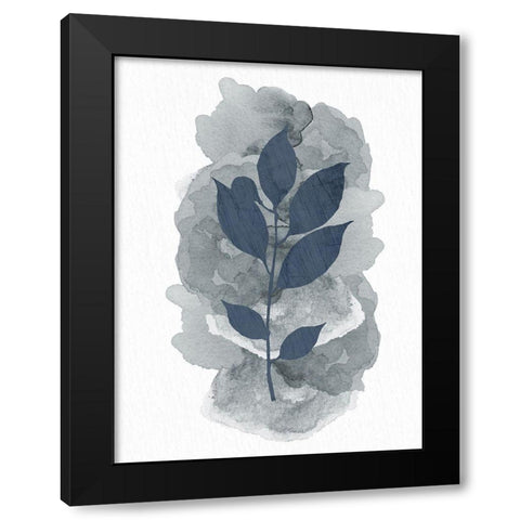 Leaf Silhouette 2 Black Modern Wood Framed Art Print with Double Matting by Allen, Kimberly