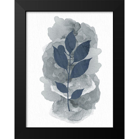 Leaf Silhouette 2 Black Modern Wood Framed Art Print by Allen, Kimberly