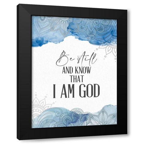 Watercolor Be Still Black Modern Wood Framed Art Print with Double Matting by Allen, Kimberly