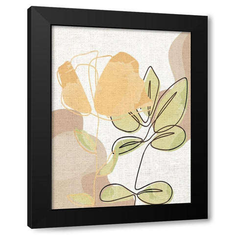 Linen Pressed 3 Black Modern Wood Framed Art Print by Allen, Kimberly