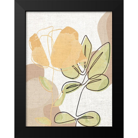Linen Pressed 3 Black Modern Wood Framed Art Print by Allen, Kimberly