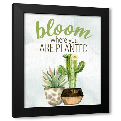 Bloom Black Modern Wood Framed Art Print by Allen, Kimberly