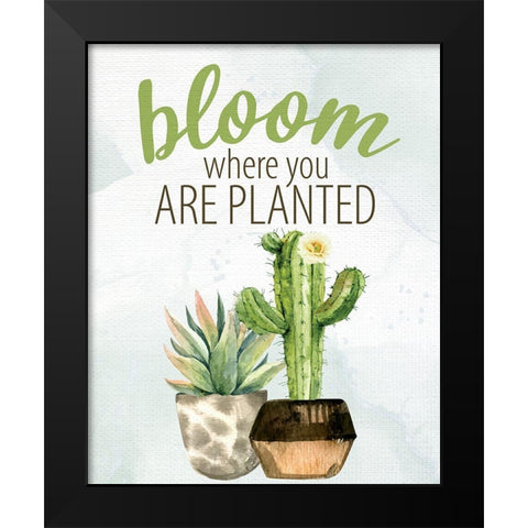 Bloom Black Modern Wood Framed Art Print by Allen, Kimberly