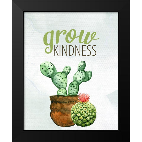 Grow Kindness Black Modern Wood Framed Art Print by Allen, Kimberly