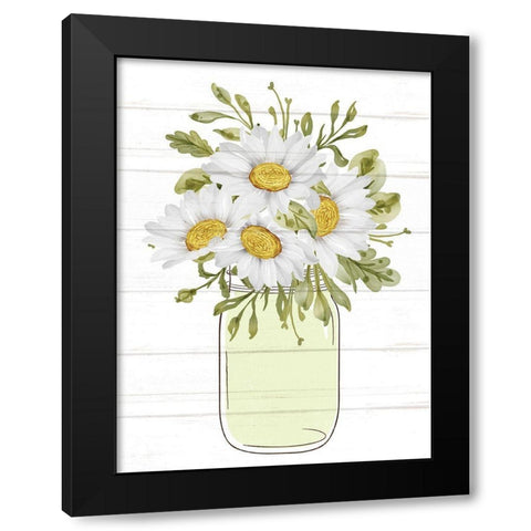 Floral Jar 5 Black Modern Wood Framed Art Print with Double Matting by Allen, Kimberly