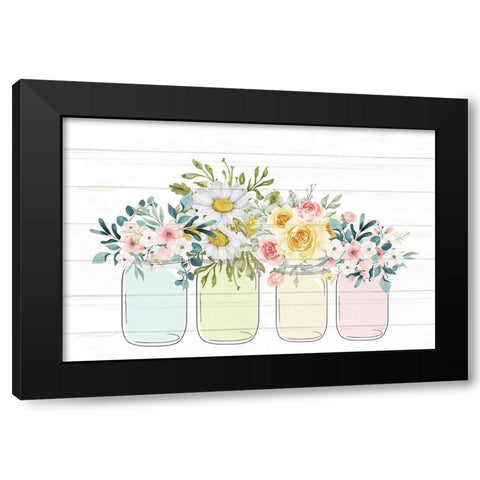 Floral Jar 6 Black Modern Wood Framed Art Print with Double Matting by Allen, Kimberly