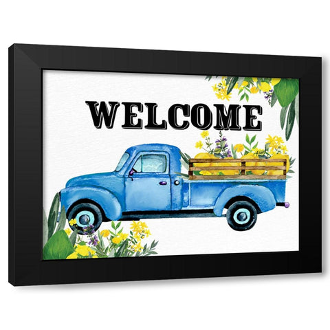 Welcome Lemon Truck Black Modern Wood Framed Art Print with Double Matting by Allen, Kimberly